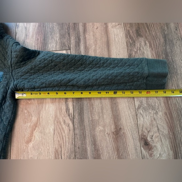 Patagonia Sweater Womens Size XS Green Organic Cotton Quilted Snap T Pullover - Picture 9 of 10